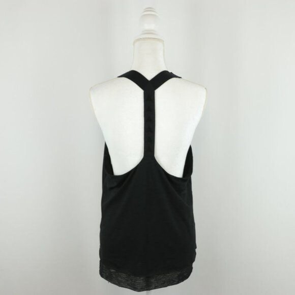 Prana Tonga Women's Medium Black Double Layer Scoop Neck Activewear Tank Top - Picture 5 of 9